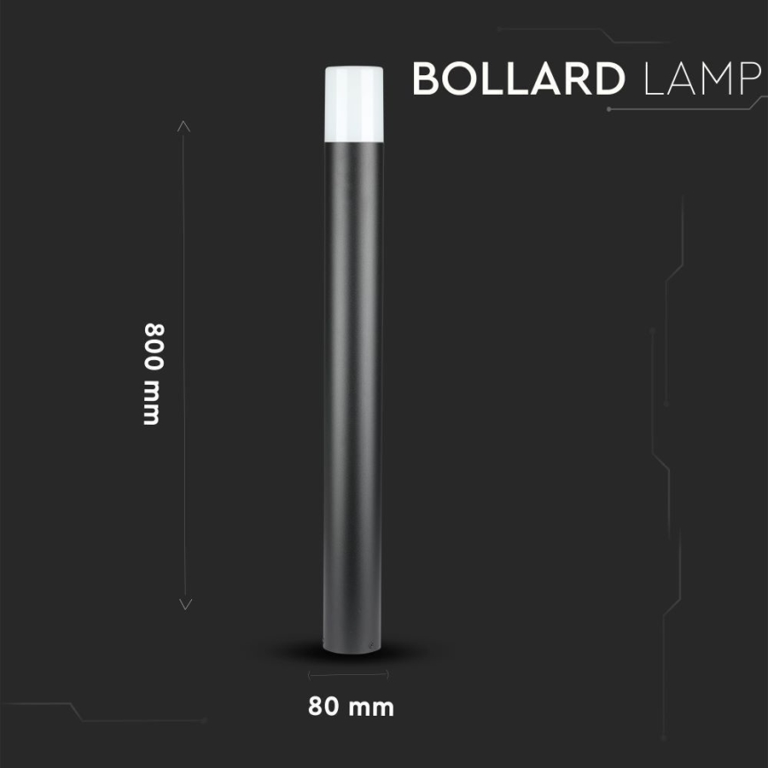 Vonkajšia lampa 1xGU10/35W/230V IP54 80 cm čierna