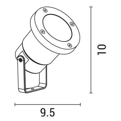 Vonkajšia lampa 1xGU10/5W/230V IP65 biela