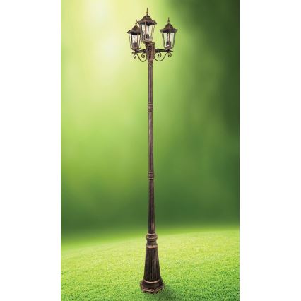 Vonkajšia lampa 3xE27/20W/230V IP43 2,58 m patina