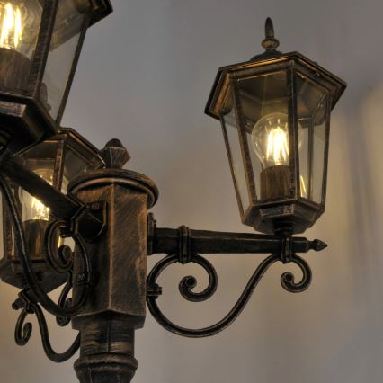 Vonkajšia lampa 3xE27/20W/230V IP43 2,58 m patina