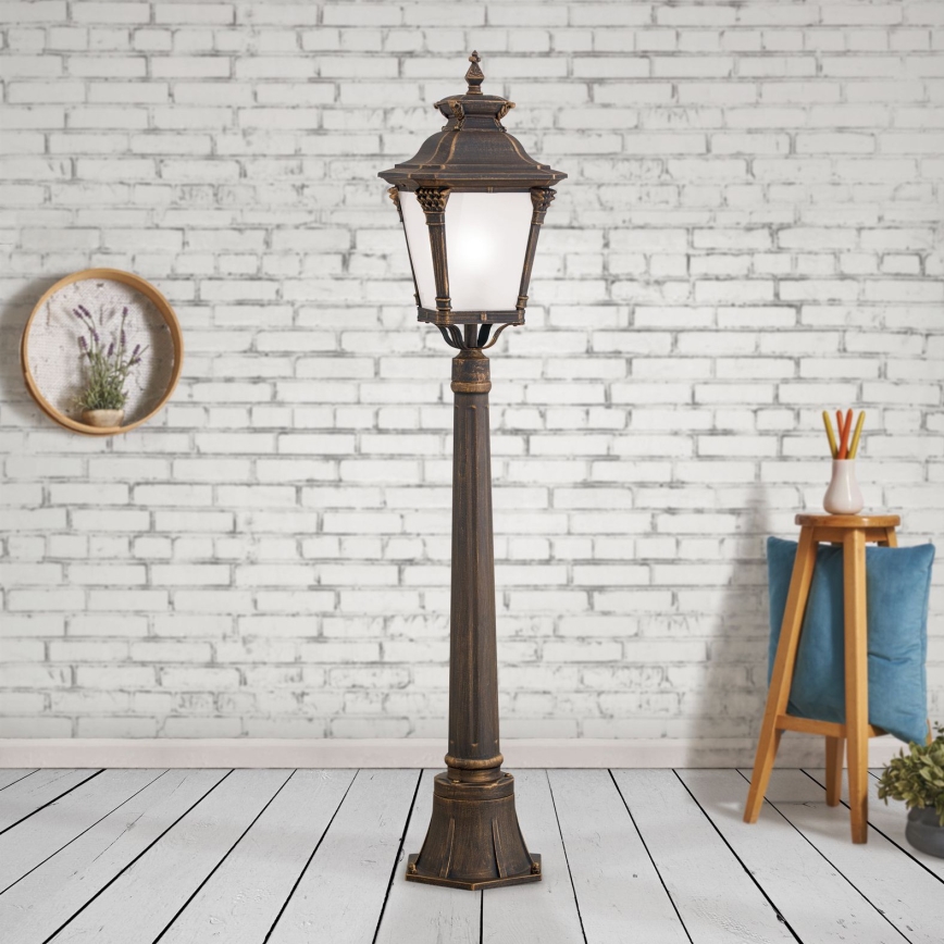 Vonkajšia lampa AIKO 1xE27/60W/230V 115 cm IP23 bronz/patina