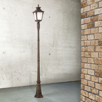 Vonkajšia lampa AIKO 1xE27/60W/230V 240 cm IP23 bronz/patina