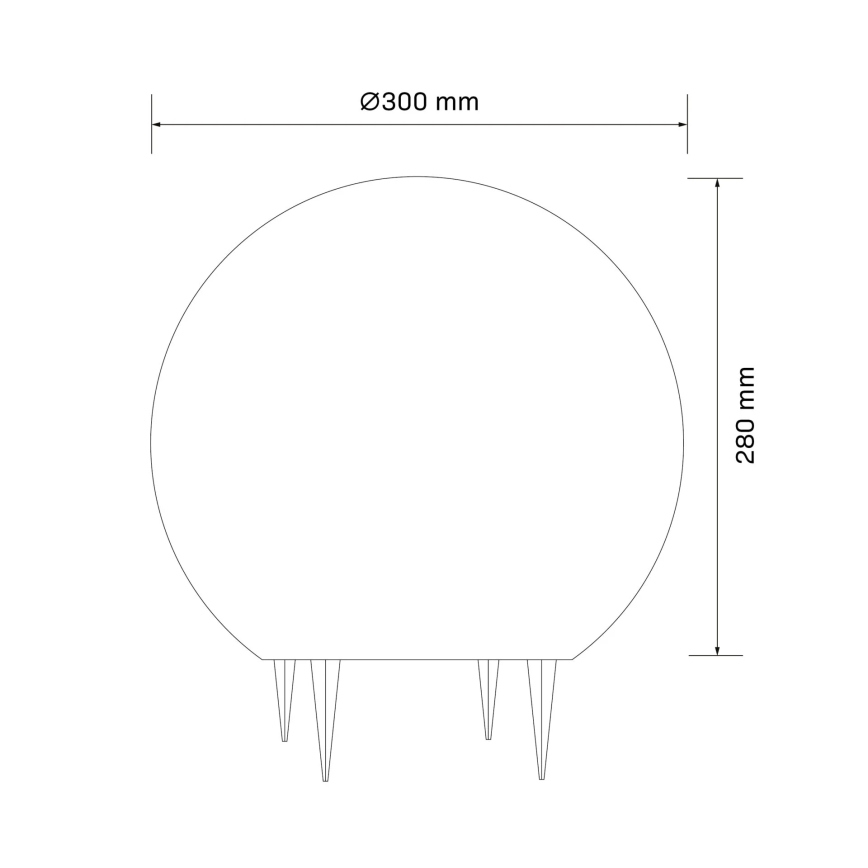 Vonkajšia lampa ARGENTO 1xE27/15W/230V pr. 30 cm IP65 šedá