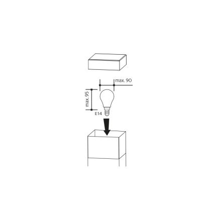 Vonkajšia lampa GARD 1xE14/60W/230V IP44