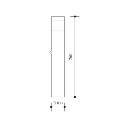 Vonkajšia lampa GARD 1xE14/60W/230V IP44