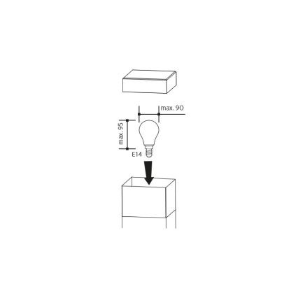 Vonkajšia lampa GARD 1xE14/60W/230V IP44