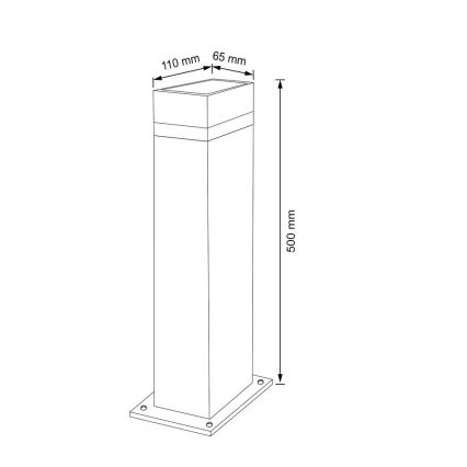 Vonkajšia lampa GILBERT 1xGU10/10W/230V IP44 50 cm