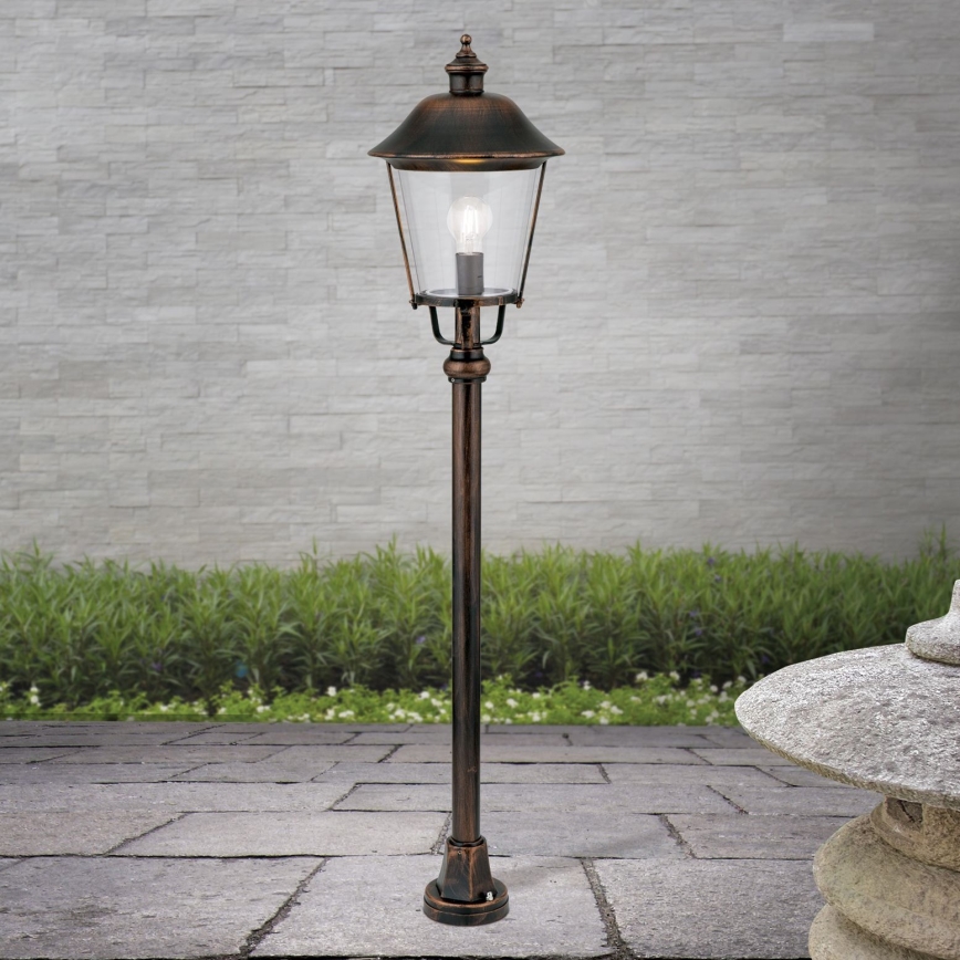 Vonkajšia lampa KENZO 1xE27/100W/230V IP44 bronz/patina