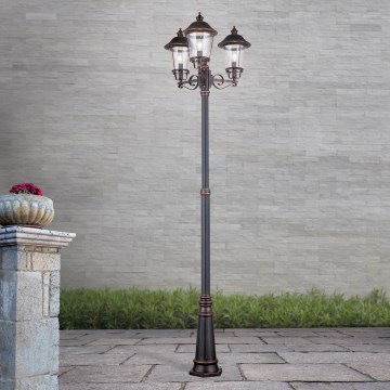 Vonkajšia lampa KENZO 3xE27/100W/230V IP44 bronz/patina