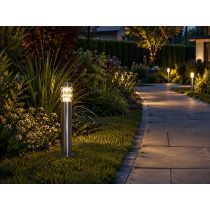 Vonkajšia lampa LULA 1xE27/60W/230V 45 cm IP44 matný chróm