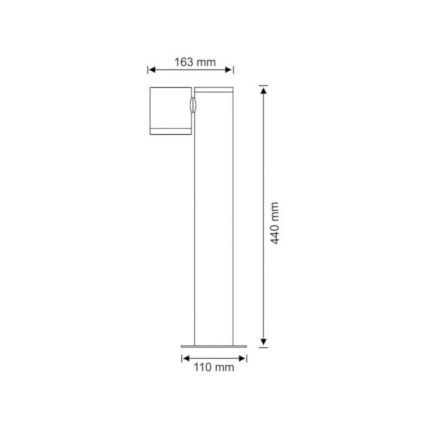 Vonkajšia lampa PINO 1xGU10/10W/230V IP44 44 cm