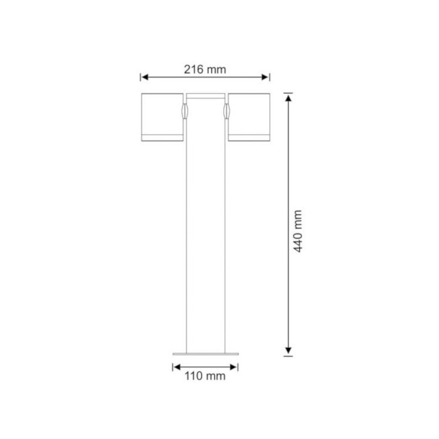 Vonkajšia lampa PINO 2xGU10/10W/230V IP44 44 cm