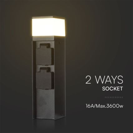 Vonkajšia lampa s 2 zásuvkami 1xG9/11W/230V IP44