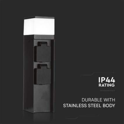 Vonkajšia lampa s 2 zásuvkami 1xG9/11W/230V IP44