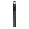 Vonkajšia lampa s 2 zásuvkami DASTEN 1xG9/11W/230V 80 cm IP44 čierna