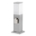 Vonkajšia lampa s 2 zásuvkami SCHUKO 1xE27/20W/230V matný chróm IP44