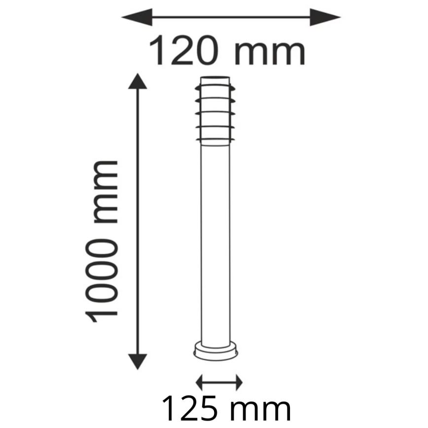 Vonkajšia lampa SERENA 1xE27/10W/230V IP44 100 cm antracit