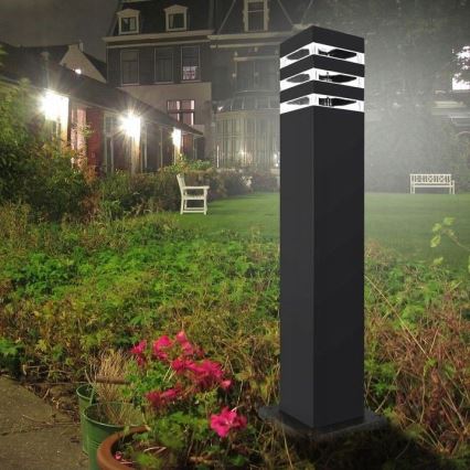 Vonkajšia lampa so senzorom TEKSAS 1xE27/12W/230V IP44 44 cm antracit