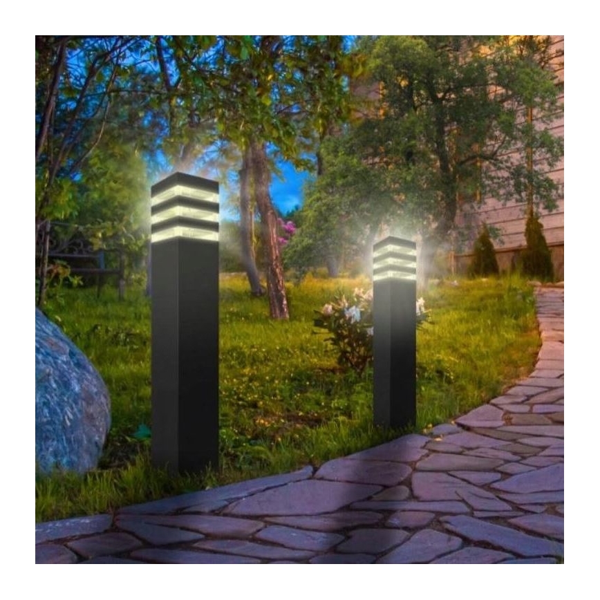 Vonkajšia lampa so senzorom TEKSAS 1xE27/12W/230V IP44 44 cm antracit