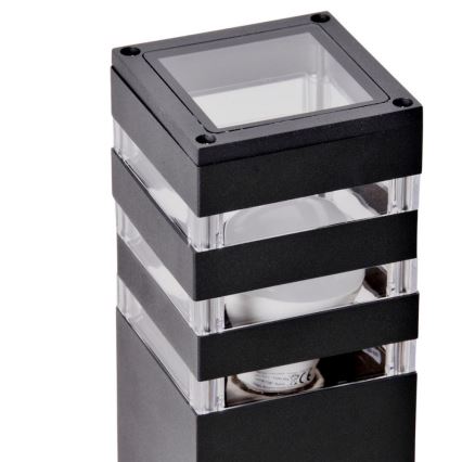 Vonkajšia lampa so senzorom TEKSAS 1xE27/12W/230V IP44 44 cm antracit