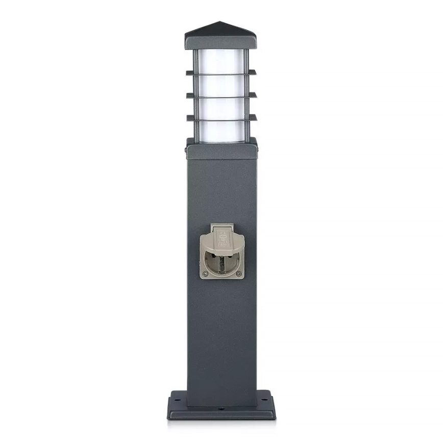 Vonkajšia lampa so zásuvkami SCHUKO 1xE27/13W/230V IP44