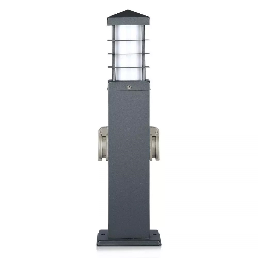 Vonkajšia lampa so zásuvkami SCHUKO 1xE27/13W/230V IP44