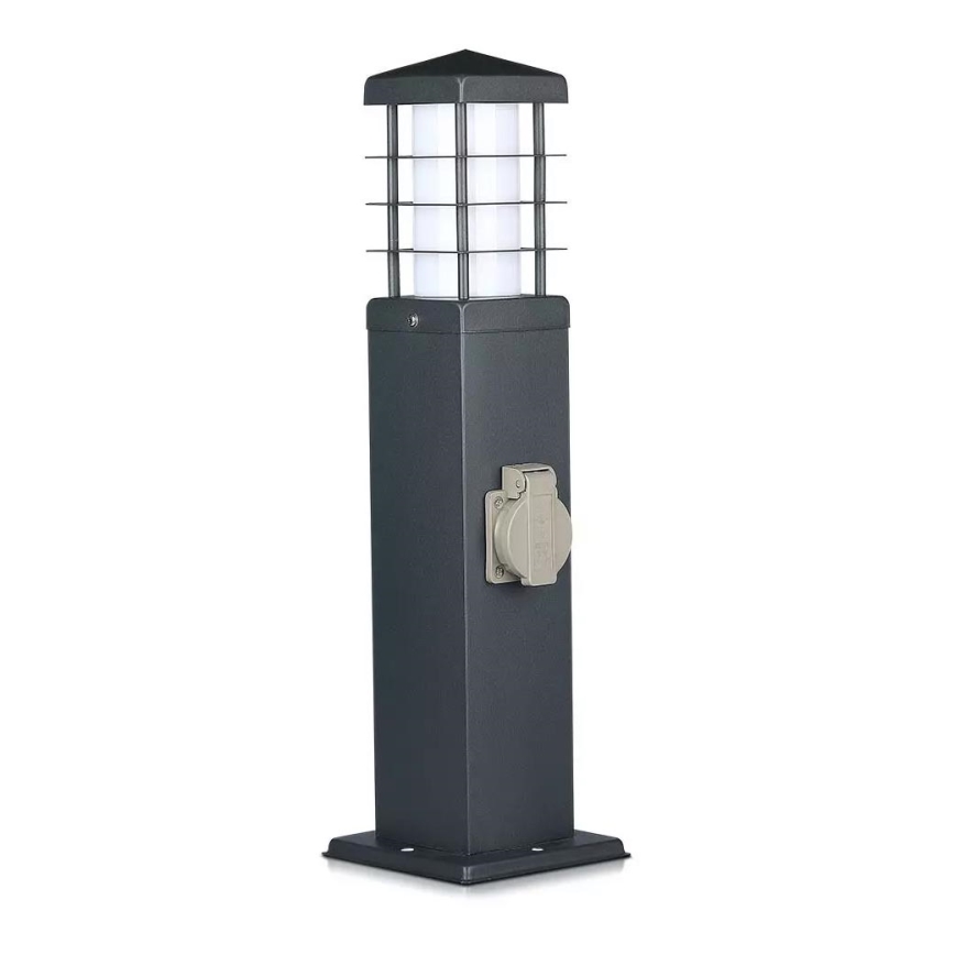 Vonkajšia lampa so zásuvkami SCHUKO 1xE27/13W/230V IP44