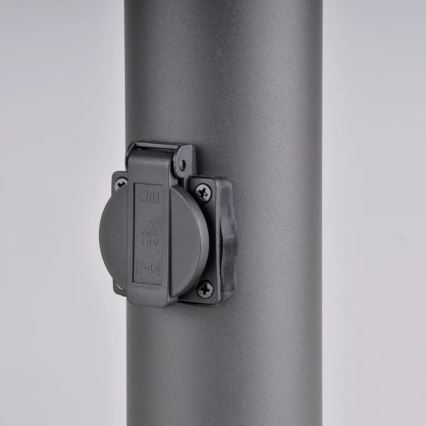 Vonkajšia lampa so zásuvkou DALLAS 1xE27/12W/230V IP44 antracit