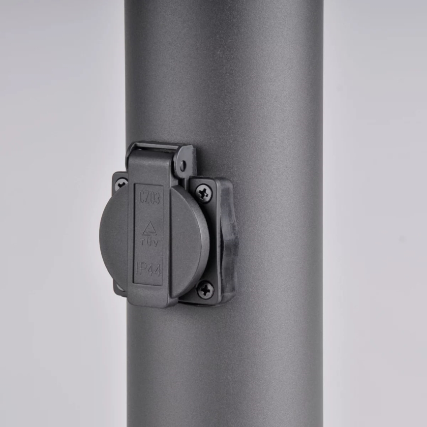 Vonkajšia lampa so zásuvkou DALLAS 1xE27/12W/230V IP44 antracit