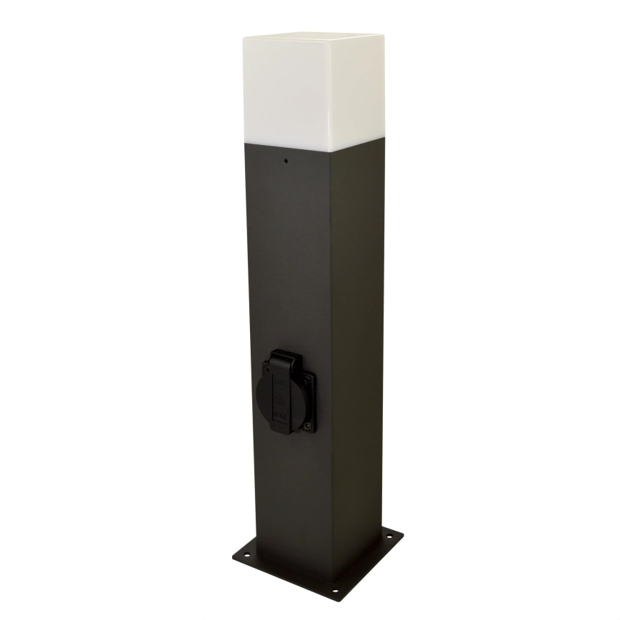 Vonkajšia lampa so zásuvkou NEW YORK 1xE27/12W/230V IP44 44 cm antracit