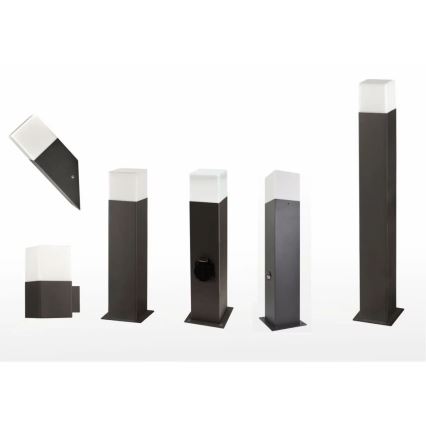 Vonkajšia lampa so zásuvkou NEW YORK 1xE27/12W/230V IP44 44 cm antracit