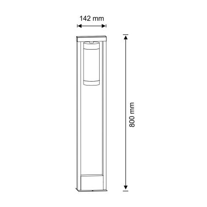 Vonkajšia lampa SPECTRA 1xE27/10W/230V IP44 80 cm