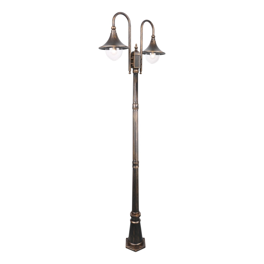 Vonkajšia lampa TALEZ 2xE27/15W/230V IP44 bronz patina