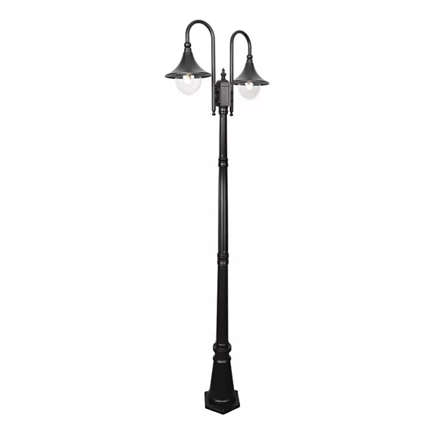 Vonkajšia lampa TALEZ 2xE27/15W/230V IP44 čierna