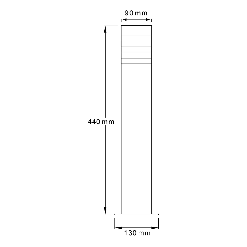 Vonkajšia lampa TEKSAS 1xE27/12W/230V IP44 44 cm antracit