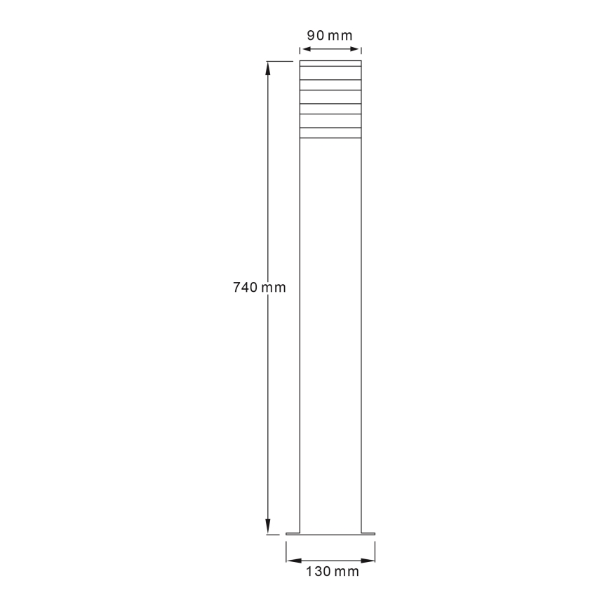 Vonkajšia lampa TEKSAS 1xE27/12W/230V IP44 74 cm antracit