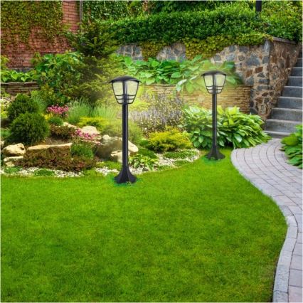 Vonkajšia lampa TEVIO 1xE27/60W/230V IP54 97 cm čierna