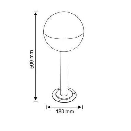 Vonkajšia lampa ULSA 1xE27/12W/230V IP44 50 cm