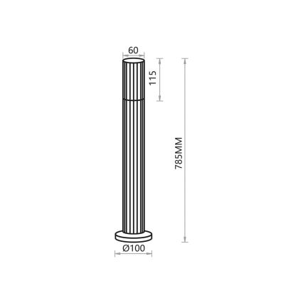 Vonkajšia lampa VERTICAL 1xGU10/8W/230V IP44 čierna