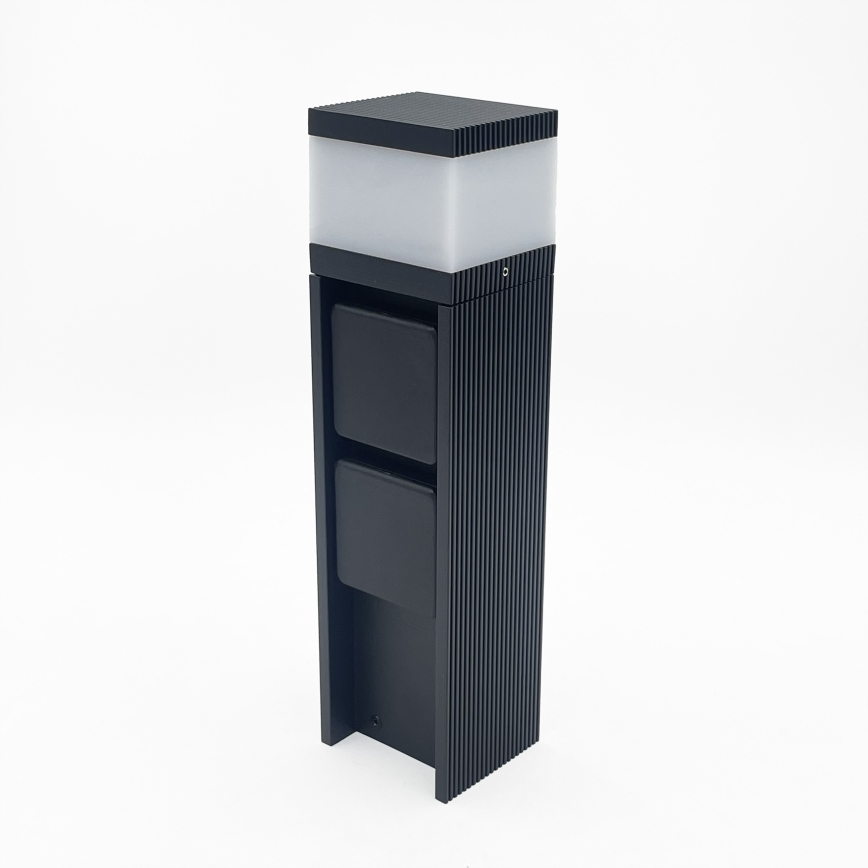 Vonkajšia lampa VESPER s 2 zásuvkami, 1xG9/5W/230V, IP44, 30 cm, čierna