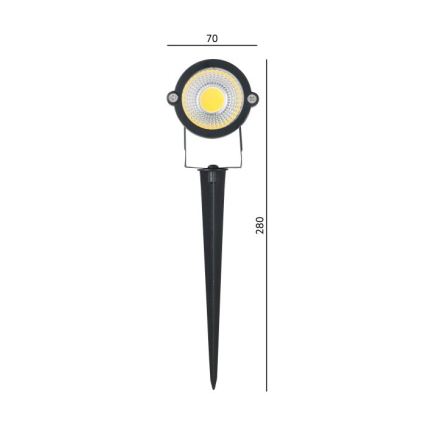Vonkajšia LED lampa BLAKE LED/5W/230V 4000K IP65 čierna