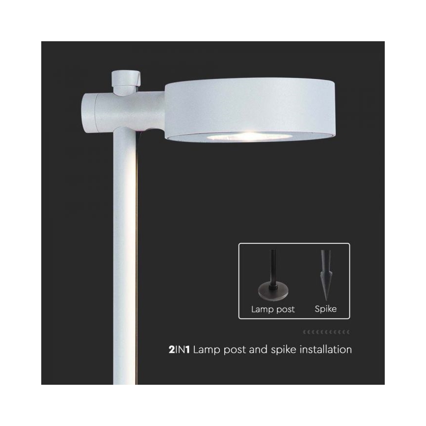 Vonkajšia LED lampa LED/7W/230V 4000K IP65 biela 102 cm
