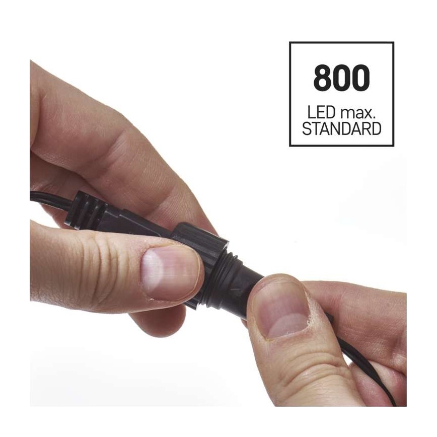 Vonkajšia LED reťaz 100xLED/15m IP44 studená biela