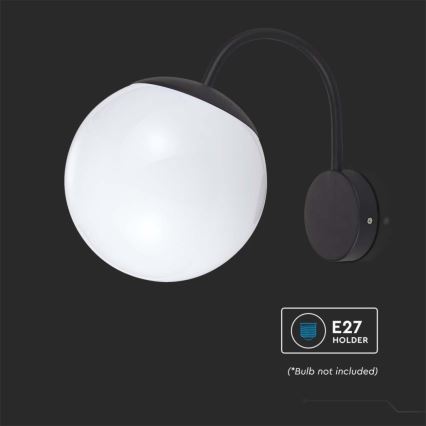 Vonkajšia nástenná lampa 1xE27/60W/230V IP44 čierna