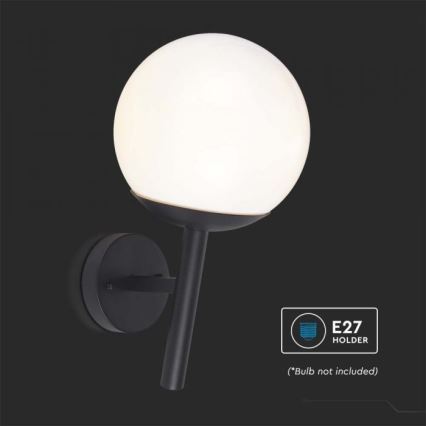 Vonkajšia nástenná lampa 1xE27/60W/230V IP44 čierna