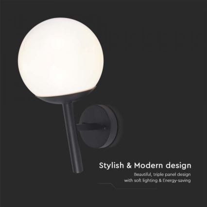 Vonkajšia nástenná lampa 1xE27/60W/230V IP44 čierna
