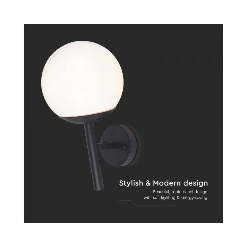 Vonkajšia nástenná lampa 1xE27/60W/230V IP44 čierna