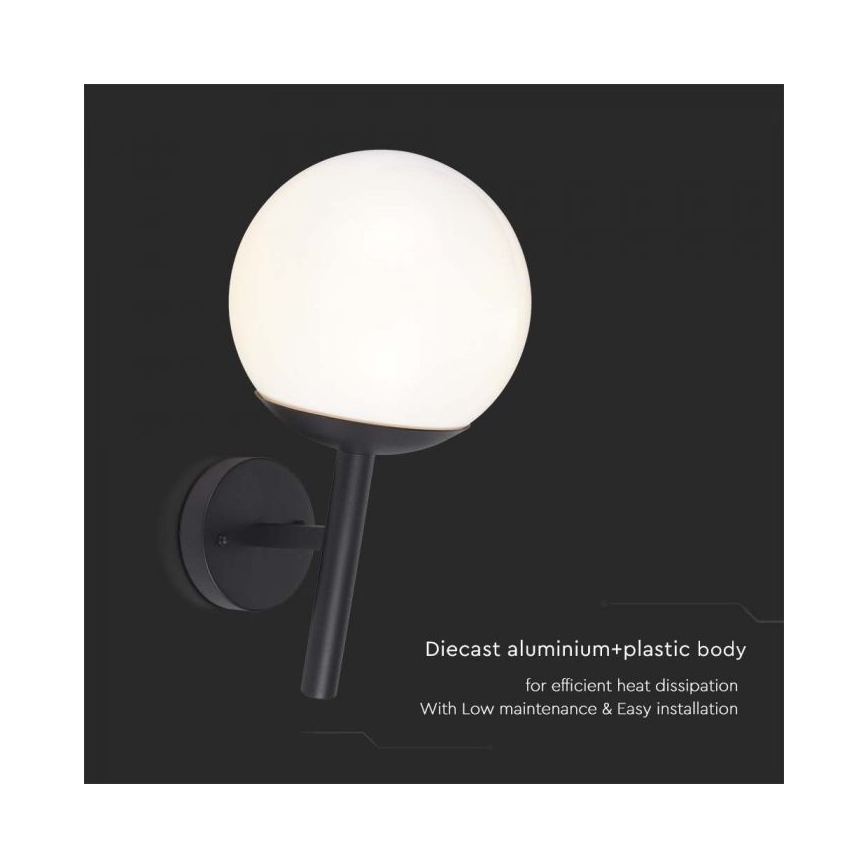 Vonkajšia nástenná lampa 1xE27/60W/230V IP44 čierna