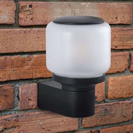 Vonkajšia nástenná lampa MADRID 1xE27/12W/230V IP44 čierna