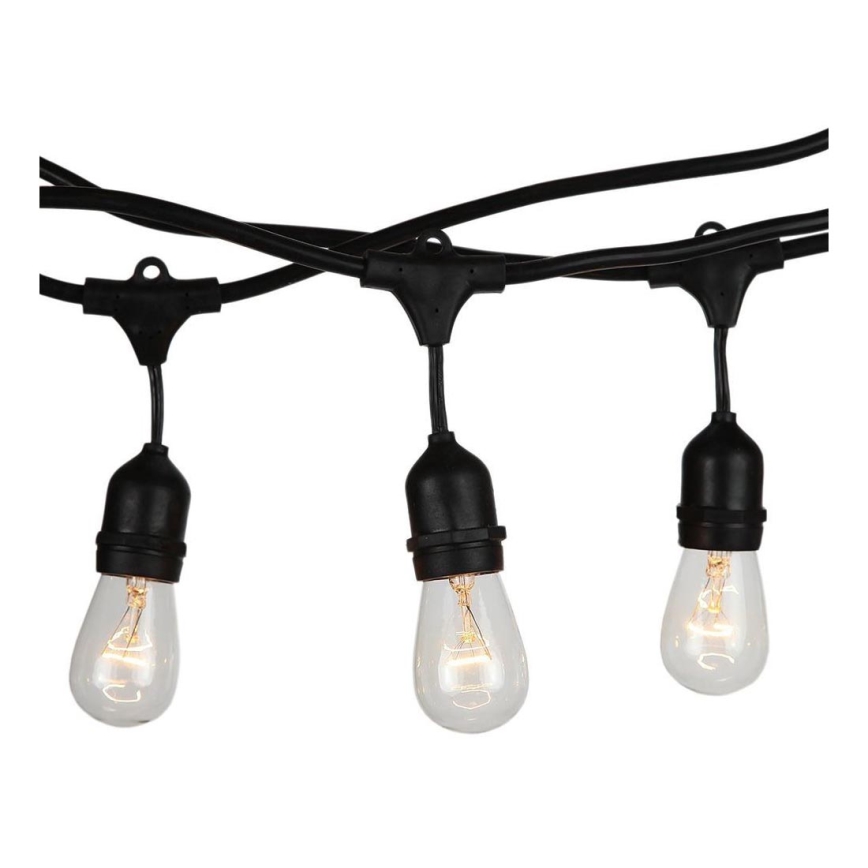 Vonkajšia reťaz STRING 15m 15xE27/25W/230V IP54